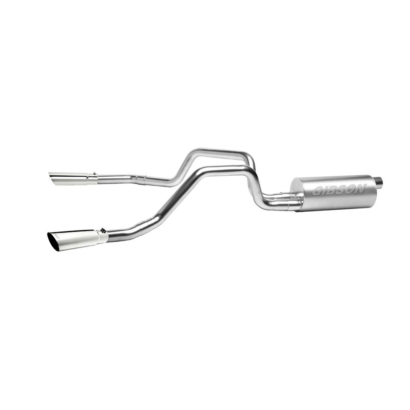 Gibson | Cat-Back Dual Split Exhaust Stainless - Silverado 1500 / Silverado 1500 Classic / Sierra 1500 / Sierra 1500 Classic ...