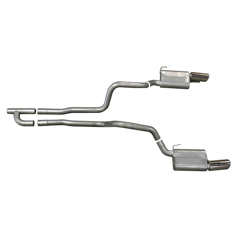 Gibson | Cat-Back Dual Exhaust Aluminized - Mustang 4.0L 2005-2010 Gibson Performance Cat-Back Exhausts