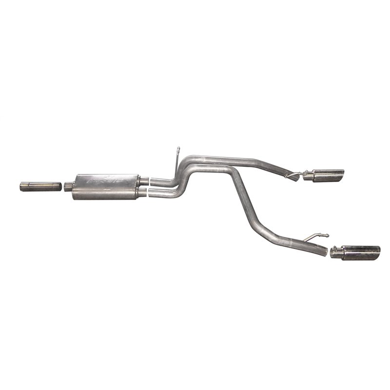 Gibson | Cat-Back Dual Split Exhaust Stainless - Nitro 4.0L 2008-2009 Gibson Performance Cat-Back Exhausts