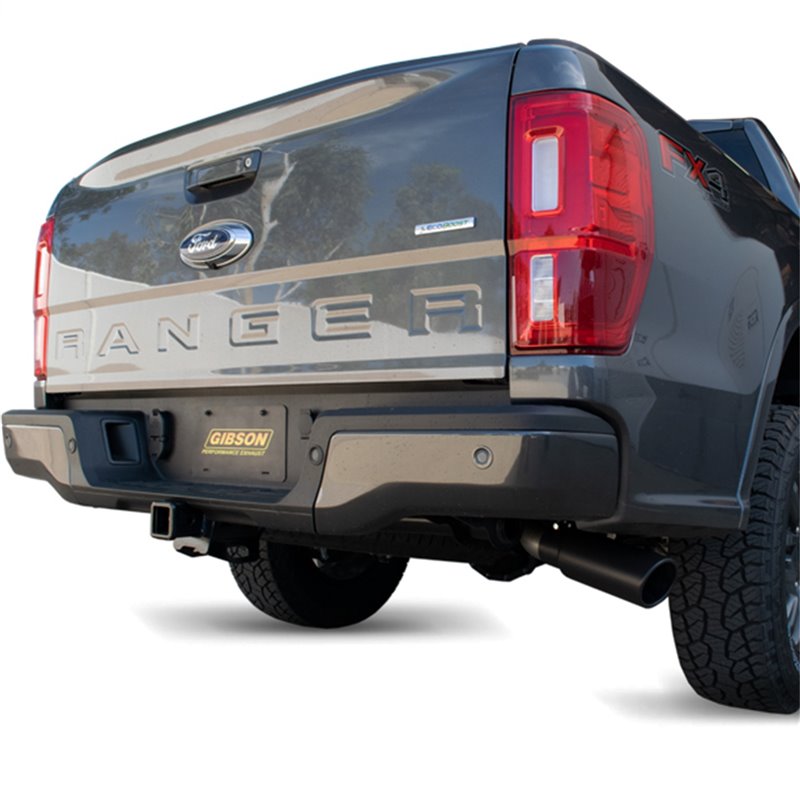 Gibson | Black Elite Cat-Back Single Exhaust Stainless - Ranger 2.3T 2019-2020 Gibson Performance Cat-Back Exhausts