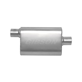 Gibson | CFT Superflow Oval Offset/Center Oval Muffer Stainless Gibson Performance Silencieux