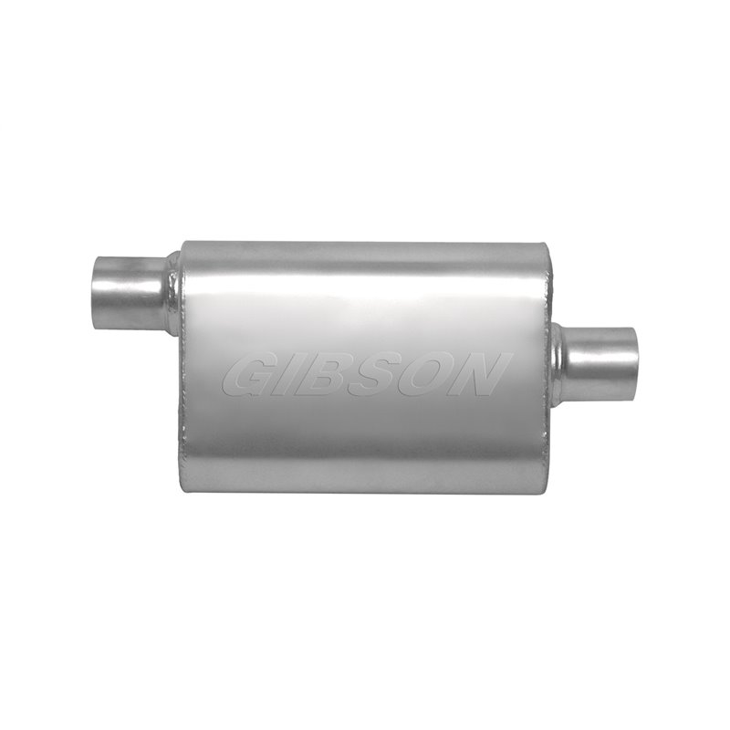 Gibson | CFT Superflow Oval Offset/Center Oval Muffer Stainless Gibson Performance Silencieux