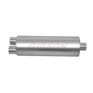 Gibson | SFT Superflow Dual/Center Round Muffler Stainless Gibson Performance Silencieux