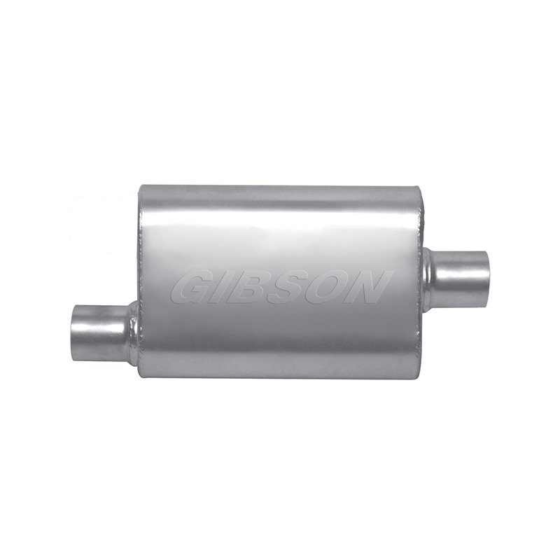 Gibson | MWA Offset/Center Oval Muffler Stainless Gibson Performance Silencieux