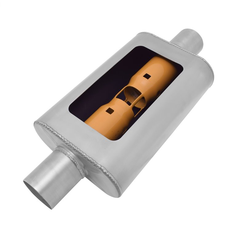 Gibson | MWA Center/Center Oval Muffler Stainless Gibson Performance Silencieux