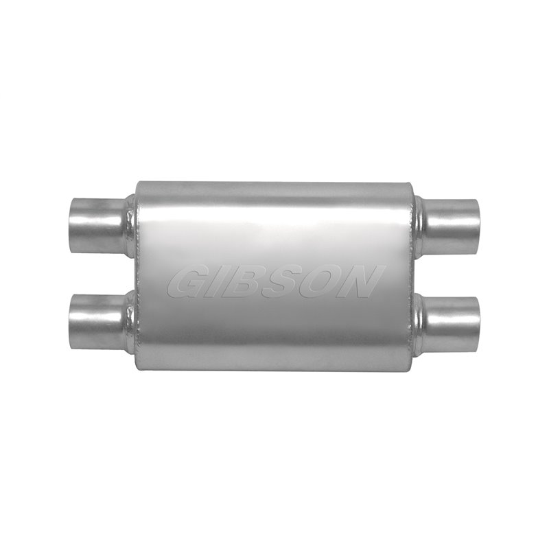 Gibson | MWA Dual in/Dual Out Oval Muffler Stainless Gibson Performance Silencieux