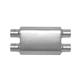 Gibson | MWA Dual in/Dual Out Oval Muffler Stainless Gibson Performance Silencieux