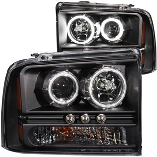 ANZO | Projector Headlight Set w/Halo - Excursion / F-250 / F-350 2005-2007 Anzo USA Headlights