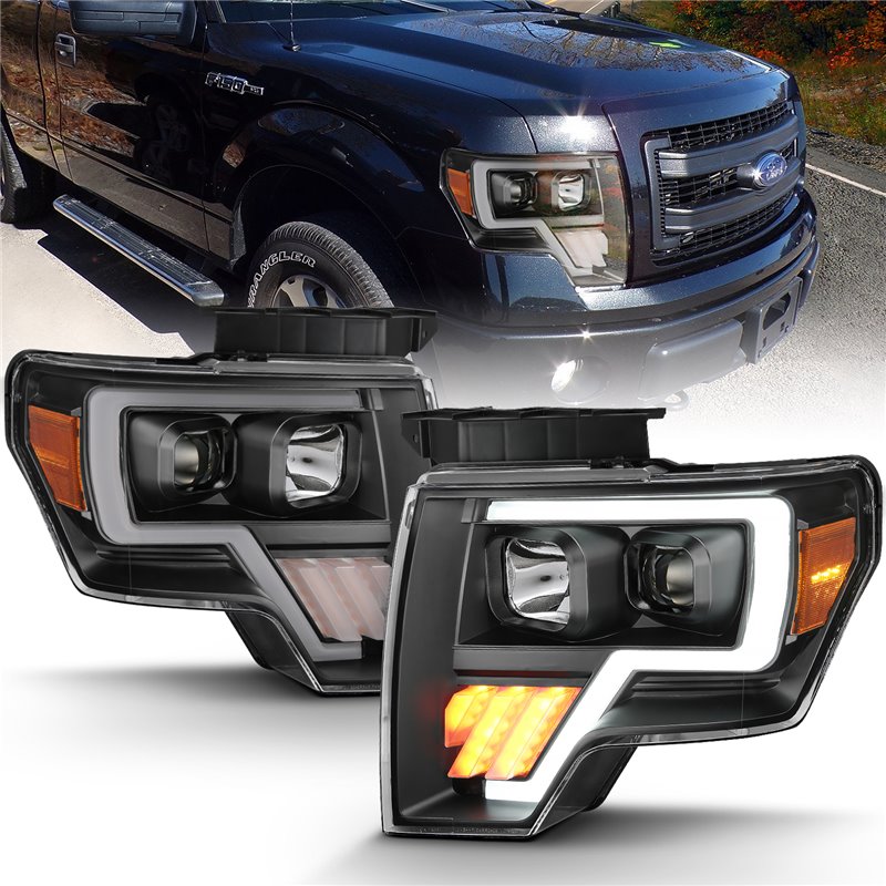 ANZO | Projector Headlight Set - F-150 2009-2014 Anzo USA Projector Headlight
