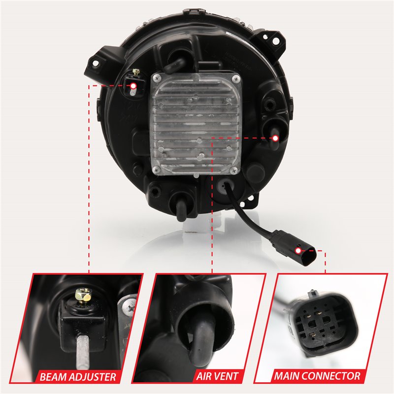 ANZO | LED Projector Headlight - Wrangler (JL) 2018-2022 Anzo USA Projector Headlight