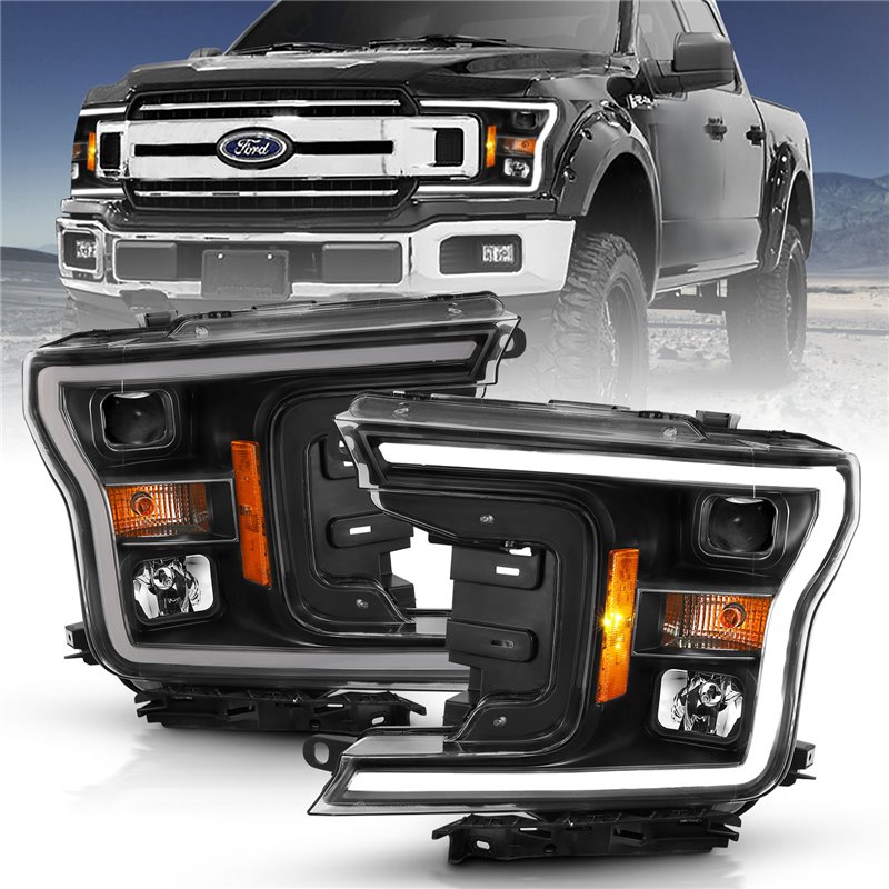 ANZO | Projector Headlight Set w/Halo - F-150 2018-2019 Anzo USA Projector Headlight