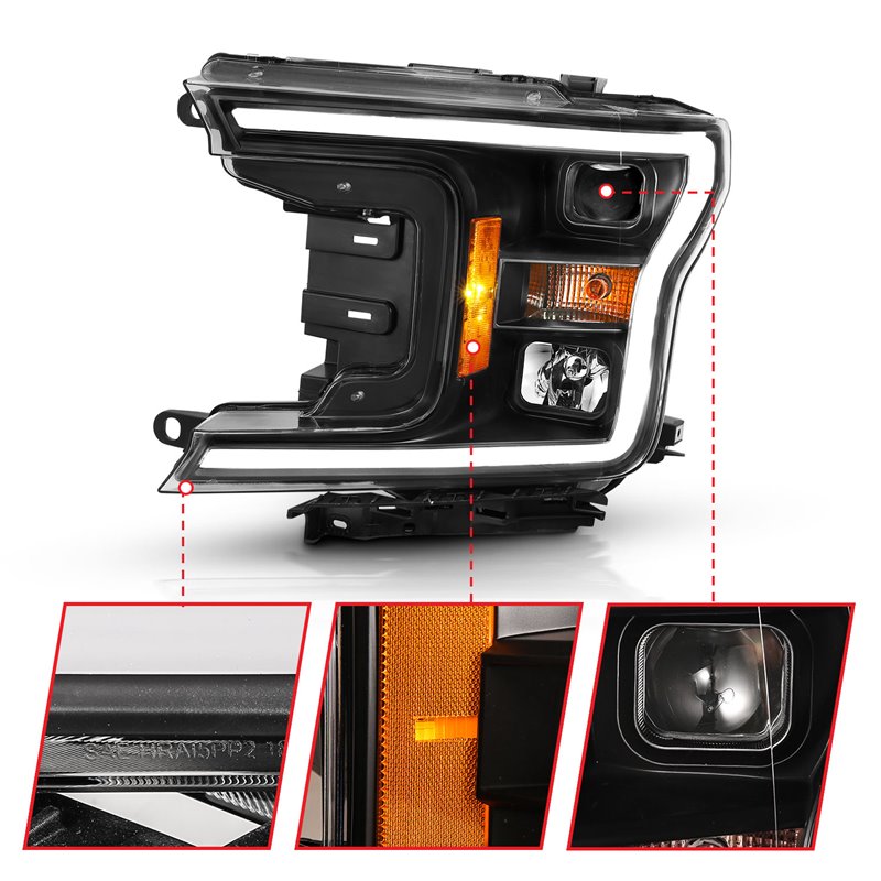 ANZO | Projector Headlight Set w/Halo - F-150 2018-2019 Anzo USA Projector Headlight