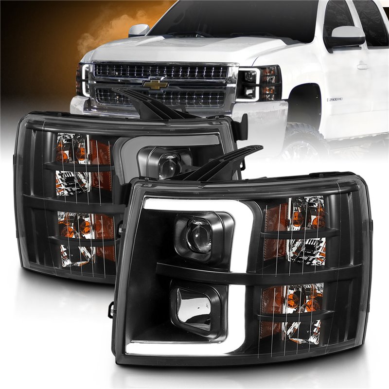 ANZO | Projector Headlight Set - Silverado 1500 / 2500 HD / 3500 HD 2007-2013 Anzo USA Headlights