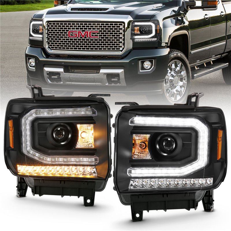 ANZO | Projector Headlight Set - Sierra 1500 2016-2019 Anzo USA Projector Headlight