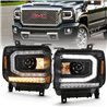 ANZO | Projector Headlight Set - Sierra 1500 2016-2019 Anzo USA Projector Headlight
