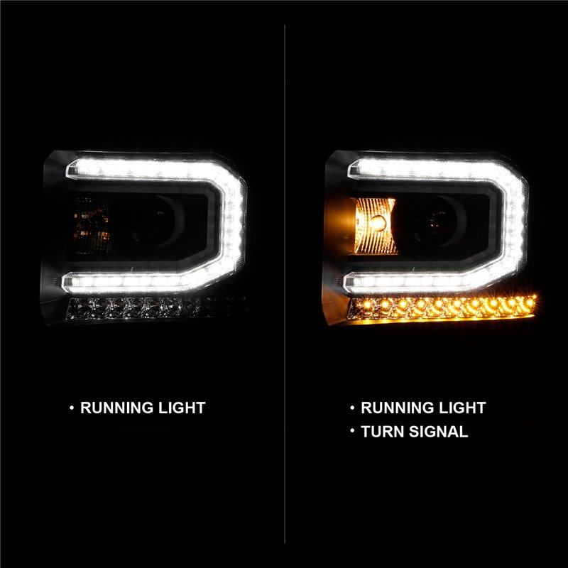 ANZO | Projector Headlight Set - Sierra 1500 2016-2019 Anzo USA Projector Headlight