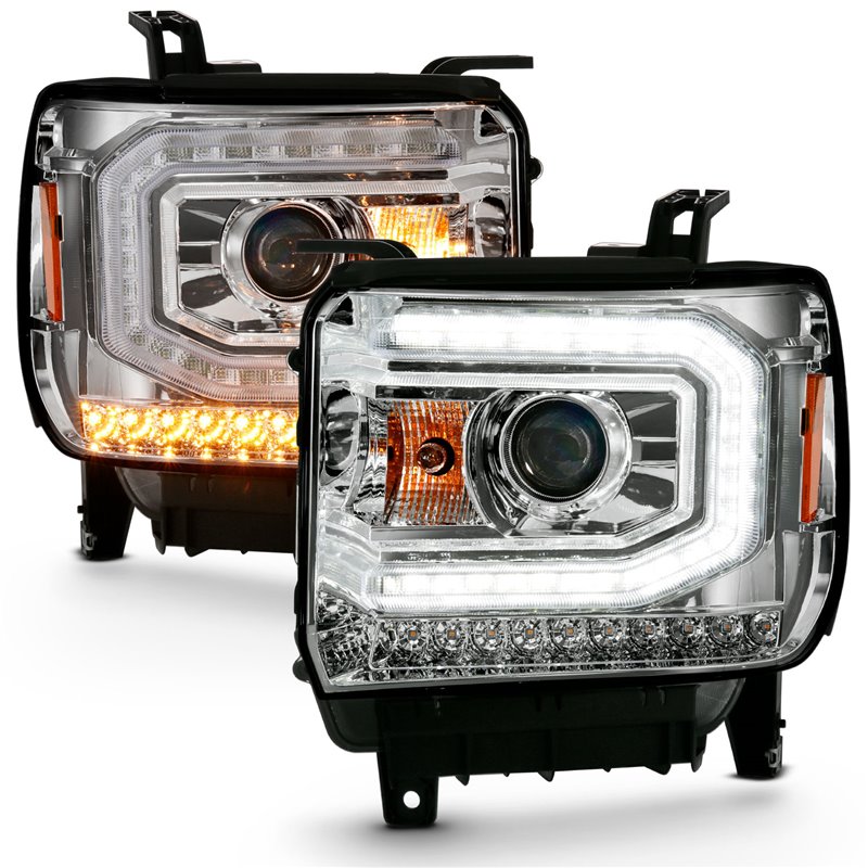 ANZO | Projector Headlight Set - Sierra 1500 2016-2019 Anzo USA Projector Headlight