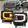 ANZO | Projector Headlight Set - Sierra 1500 / Sierra 2500 HD / Sierra 3500 HD 2014-2016 Anzo USA Projector Headlight
