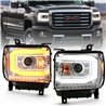 ANZO | Projector Headlight Set - Sierra 1500 / Sierra 2500 HD / Sierra 3500 HD 2014-2016 Anzo USA Projector Headlight