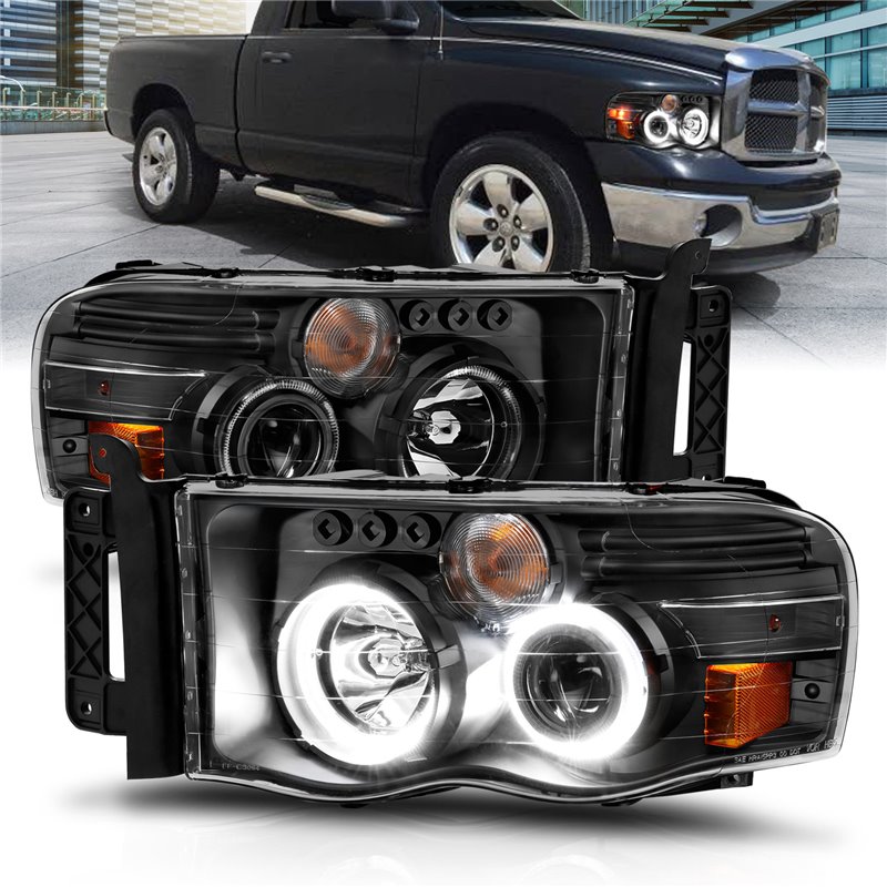 ANZO | Projector Headlight Set w/Halo - Ram 1500 / 2500 / 3500 2005-2005 Anzo USA Projector Headlight