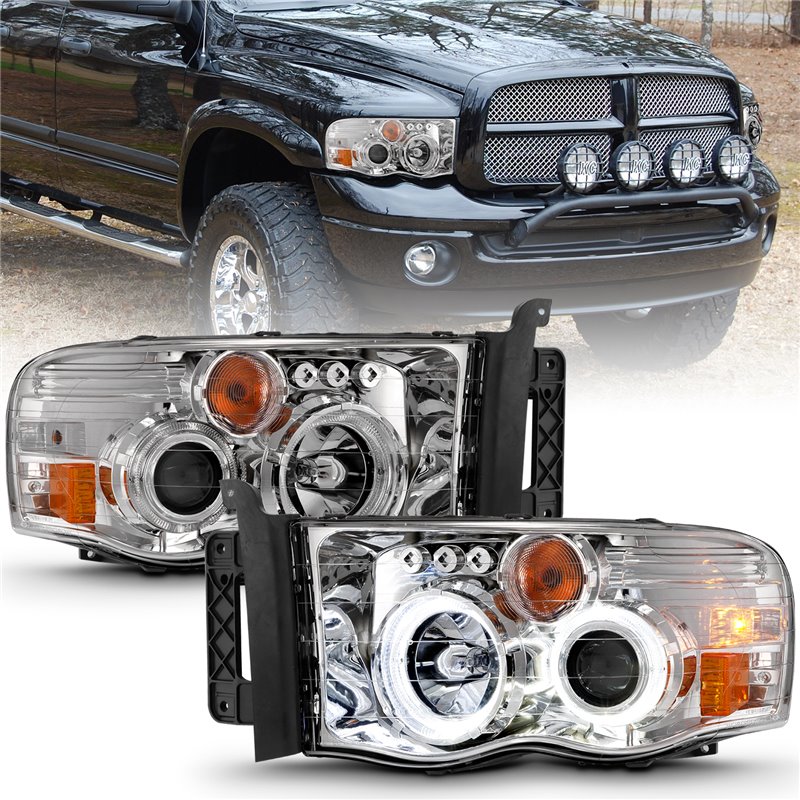 ANZO | Projector Headlight Set w/Halo - Ram 1500 / 2500 / 3500 2005-2005 Anzo USA Projector Headlight