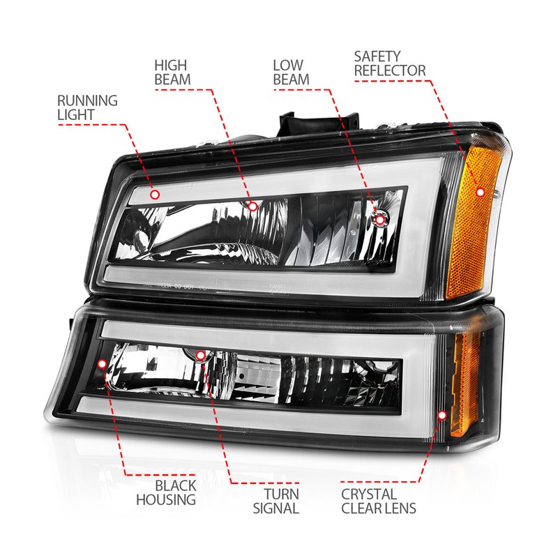 ANZO | Crystal Headlight Set - Chevrolet 2005-2007 Anzo USA Phares avant