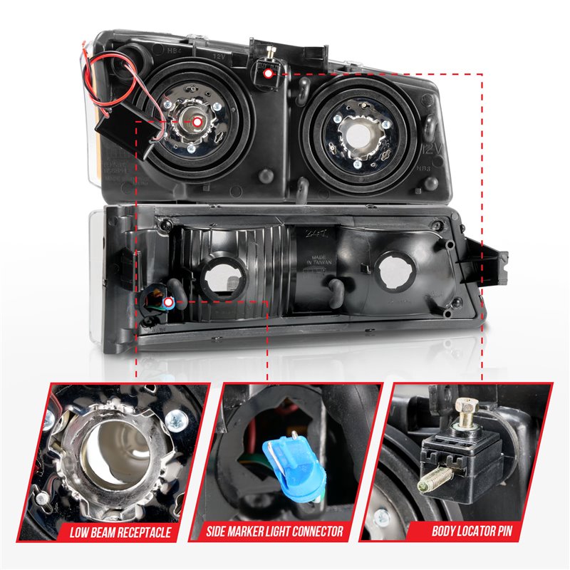 ANZO | Crystal Headlight Set - Chevrolet 2005-2007 Anzo USA Phares avant