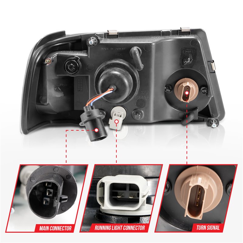 ANZO | Crystal Headlight Set - Ranger 2.3L / 3.0L / 4.0L 2005-2011 Anzo USA Phares avant