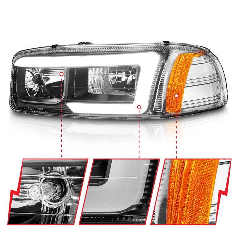 ANZO | Crystal Headlight Set - GMC 2005-2007 Anzo USA Phares avant