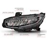 ANZO | Projector Headlight Set - Civic 1.5T / 2.0L 2016-2017 Anzo USA Projector Headlight