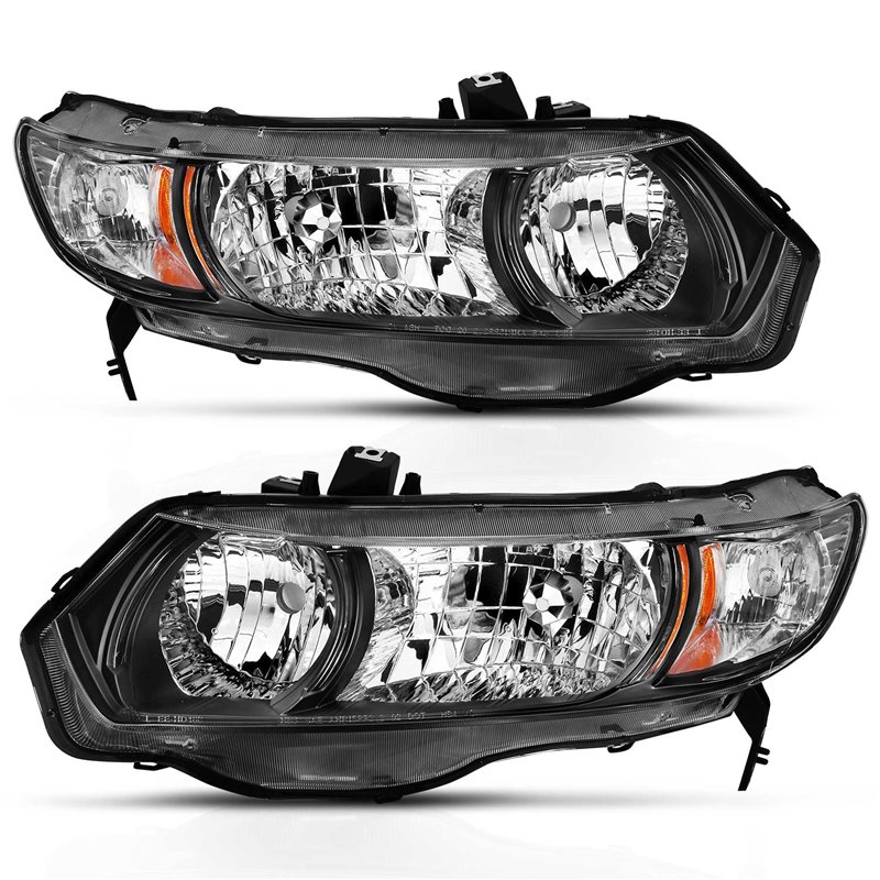 ANZO | Crystal Headlight Set - Civic 1.8L / 2.0L 2006-2009 Anzo USA Phares avant