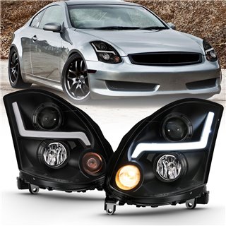 ANZO | Projector Headlight Set - G35 Base / Sport 3.5L 2003-2007 Anzo USA Projector Headlight