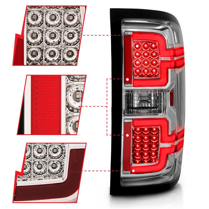 ANZO | Tail Light Assembly - Silverado 1500 / Silverado 2500 HD / Silverado 3500 HD 2014-2018 Anzo USA LED Tail Lights