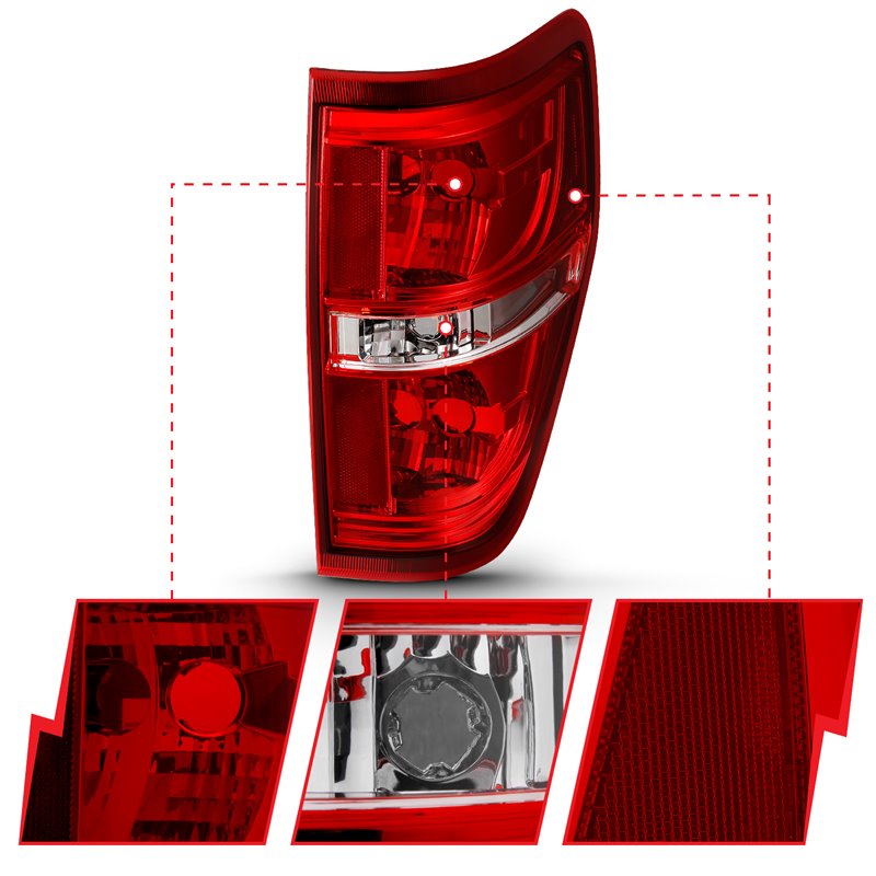 ANZO | Tail Light Assembly - F-150 2009-2014 Anzo USA Tail Lights