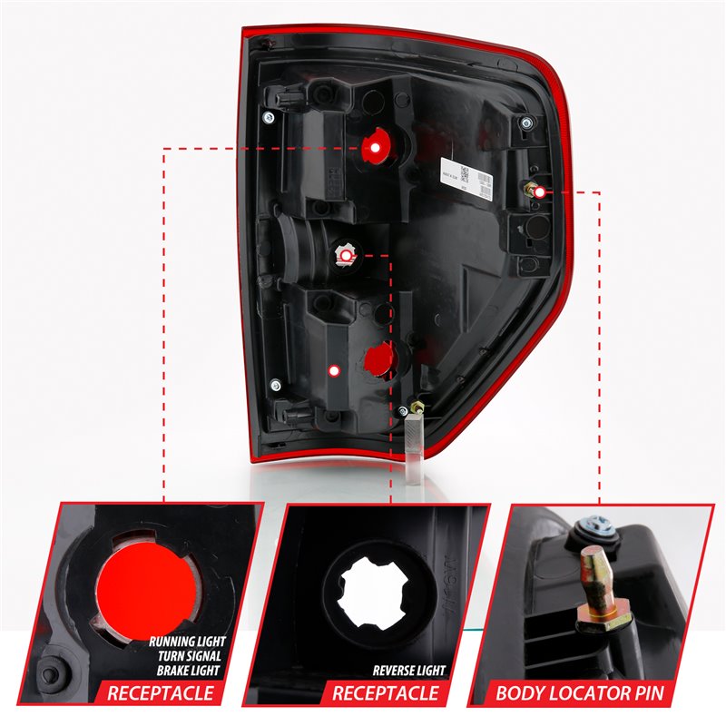 ANZO | Tail Light Assembly - F-150 2009-2014 Anzo USA Tail Lights