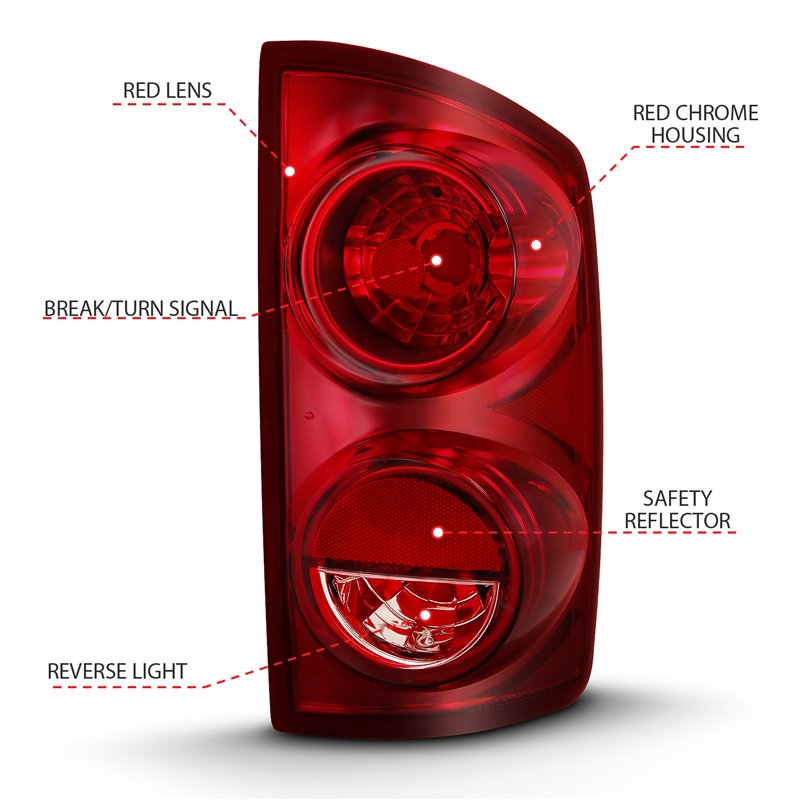 ANZO | Tail Light Assembly - Ram 1500 / 2500 / 3500 2007-2009 Anzo USA Tail Lights