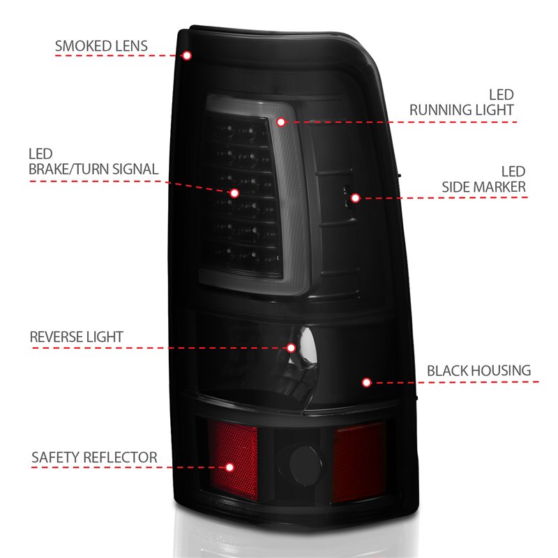 ANZO | Tail Light Assembly - Chevrolet 2005-2007 Anzo USA LED Tail Lights