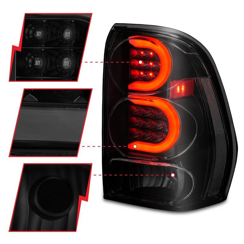 ANZO | Tail Light Assembly - Trailblazer 4.2L / 5.3L / 6.0L 2008-2009 Anzo USA LED Tail Lights