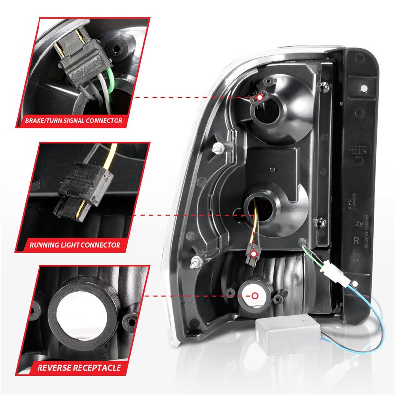 ANZO | Tail Light Assembly - Trailblazer 4.2L / 5.3L / 6.0L 2008-2009 Anzo USA LED Tail Lights