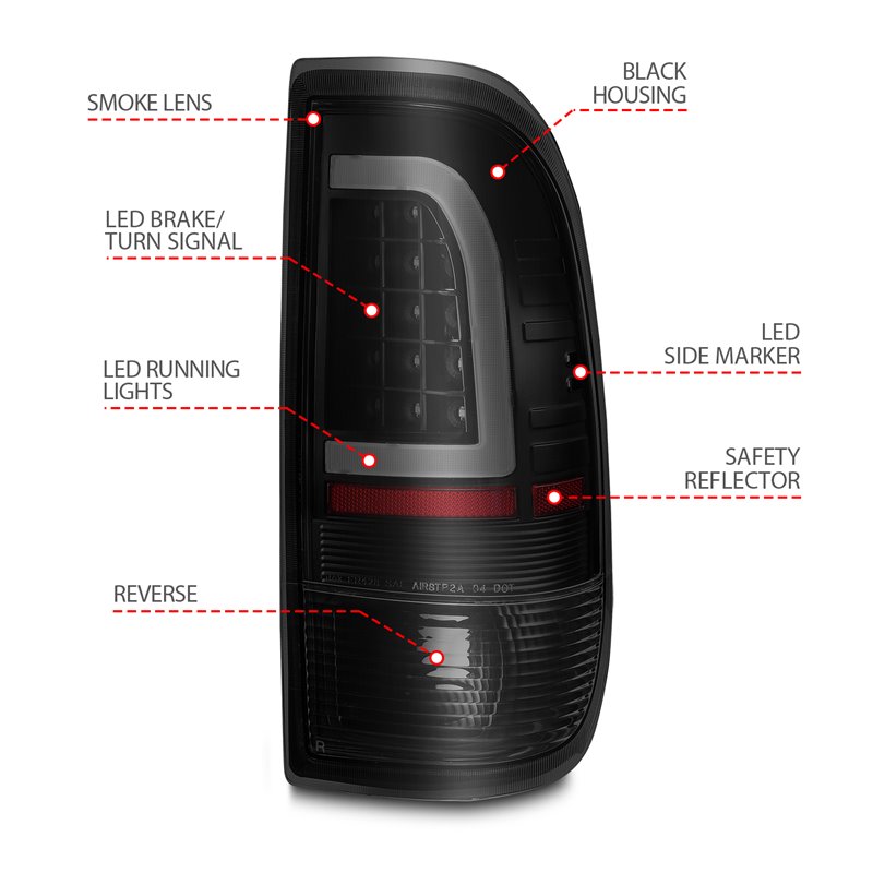ANZO | Tail Light Assembly - F-250 / F-350 / F-450 2005-2007 Anzo USA LED Tail Lights
