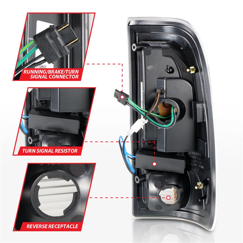 ANZO | Tail Light Assembly - F-250 / F-350 / F-450 2005-2007 Anzo USA LED Tail Lights