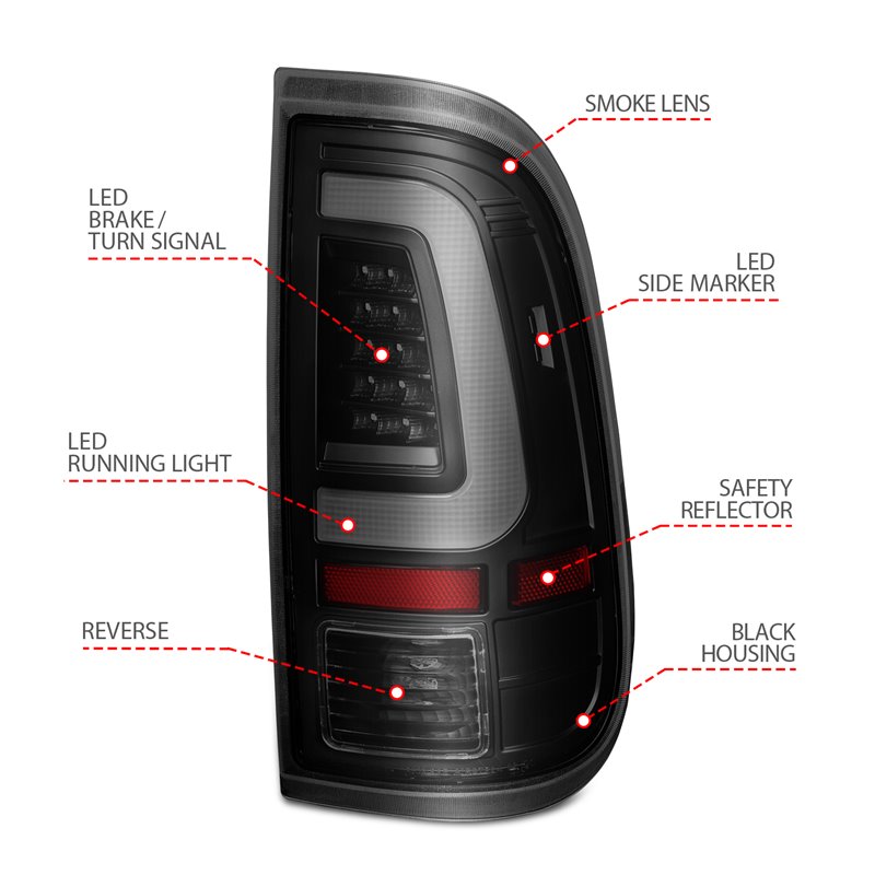 ANZO | Tail Light Assembly - F-250 / F-350 / F-450 / F-550 2008-2016 Anzo USA LED Tail Lights