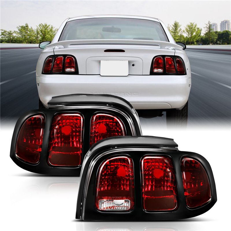 ANZO | Tail Light Assembly - Mustang 3.8L / 4.6L 1996-1998 Anzo USA LED Tail Lights