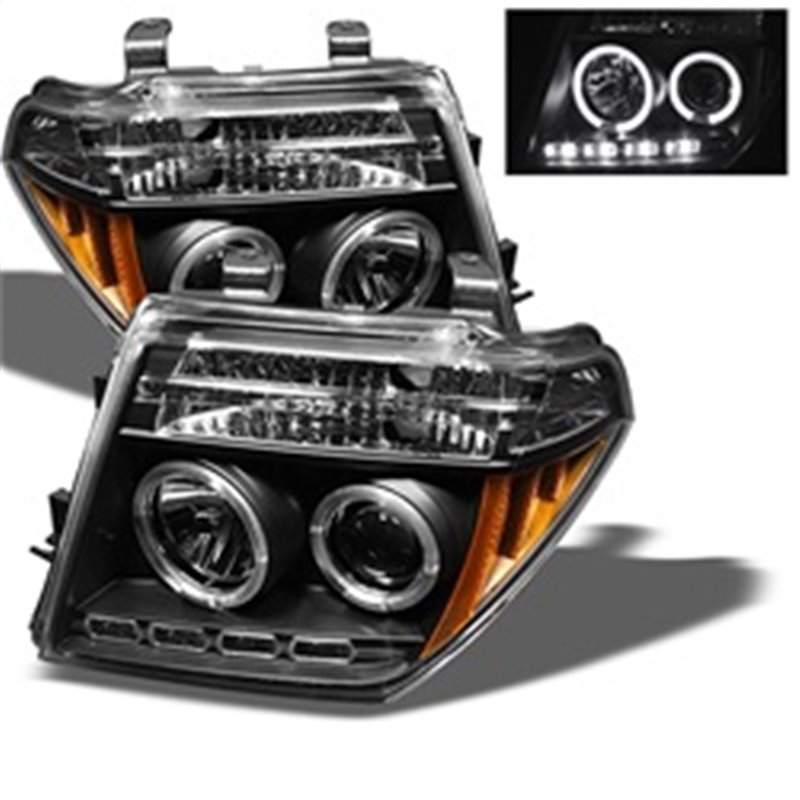 SPYDER | Halo LED Projector Headlights - Frontier 2.5L / 4.0L 2008-2008 SPYDER Headlights