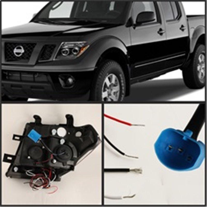 SPYDER | Halo LED Projector Headlights - Frontier 2.5L / 4.0L 2008-2008 SPYDER Headlights