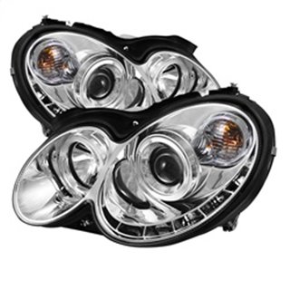 SPYDER | Halo DRL LED Projector Headlight - CLK350 / CLK550 / CLK63 AMG / Black Series 2008-2009 SPYDER Headlights