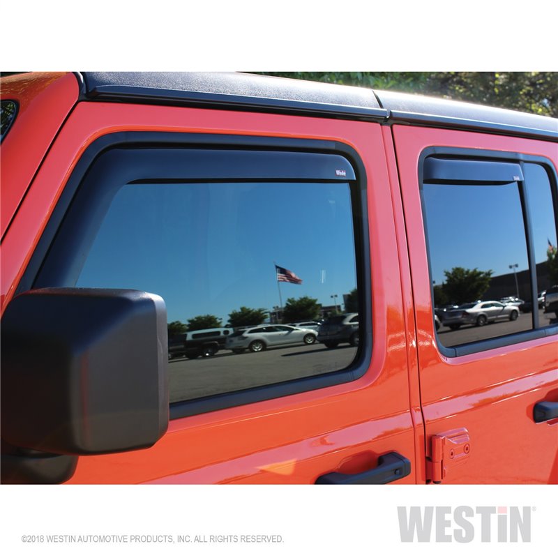 Westin Automotive | In-Channel Wind Deflector - Wrangler (JL) 2.0T / 3.0L / 3.6L 2018-2022 Westin Automotive Side Window Defl...