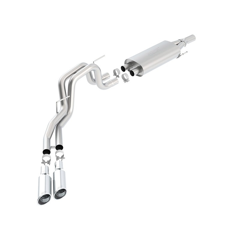 Borla | Cat-Back Exhaust S-Type - F-150 Raptor / Harley 6.2L - 2010-2014 BORLA Cat-Back Exhausts