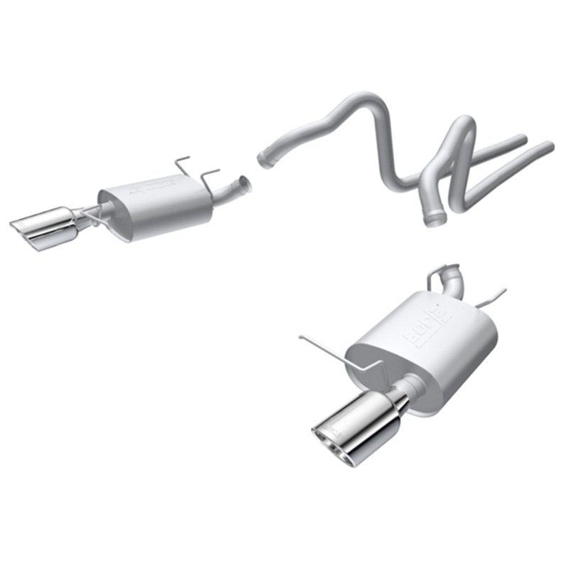 Borla | Cat-Back Exhaust S-Type - Mustang V6 Coupe / Convertible - 2011-2014 BORLA Cat-Back Exhausts
