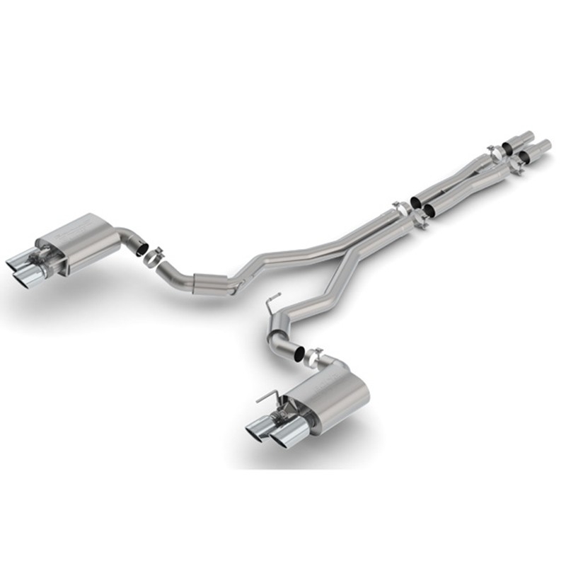 Borla | Cat-Back Exhaust S-Type sans valves - Mustang GT - 2018-2022 BORLA Cat-Back Exhausts